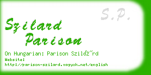 szilard parison business card